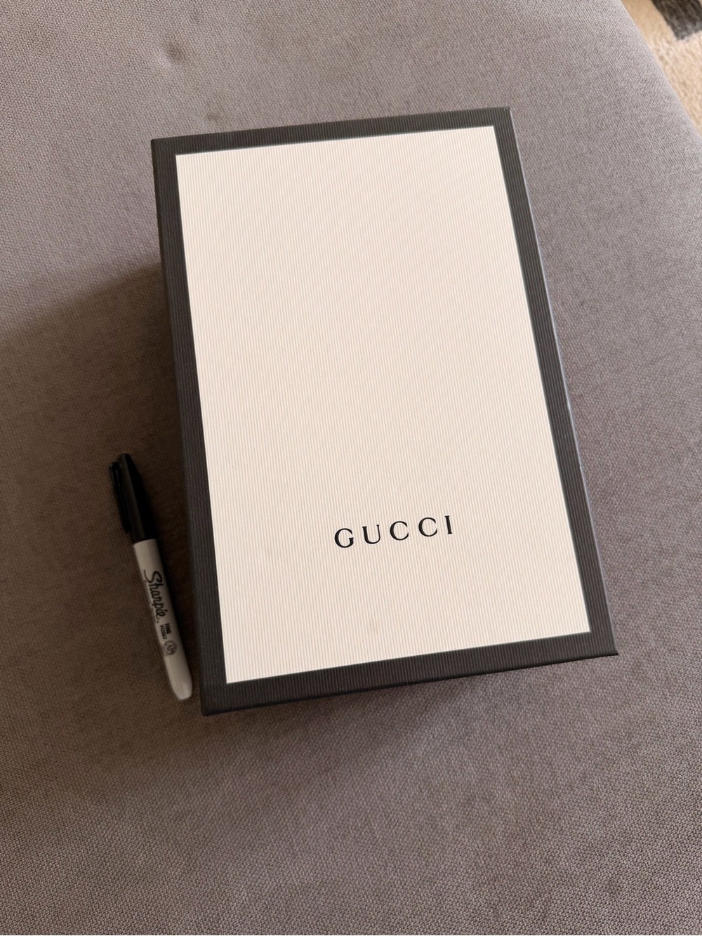 Authentic Gucci Empty Large Gift Box Black White Designer Storage